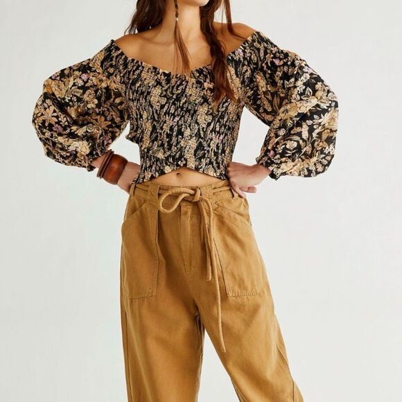 Free People East to West Smocked Top M - Picture 1 of 7